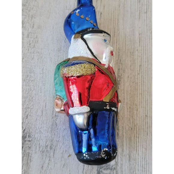 Poland Blown glass soldier Nutcracker backpack glitter ornament Xmas decor - Picture 6 of 11